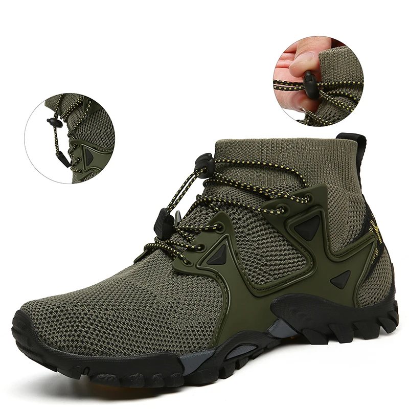 High-Quality Men's Breathable Style, Hiking Shoes, Non-slip, Shock Absorbing, Upstream Stream Shoes