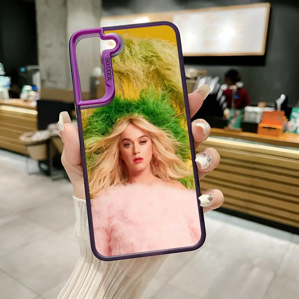 Фото Чехол для телефона Singer K-Katy P-Perry MAISTO, цветной серебристый чехол для Samsung Galaxy S21 S22 S23 S24 S25Note20 Ultra Plus Fe №4