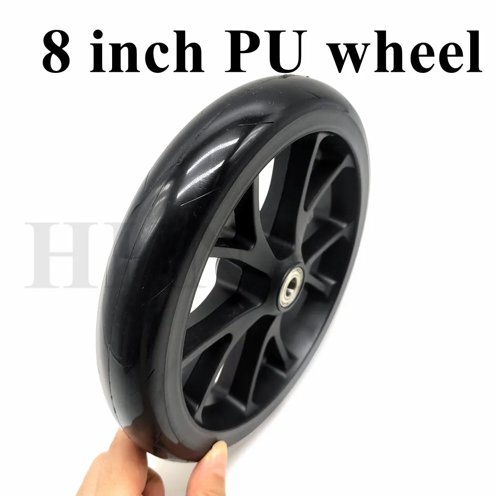1pcs 8 Inch Wheel 200mm PU Silent Skateboard Wheels for Small Pull Car Luggage Cart Shopping Cart 8'' Caster Wheel