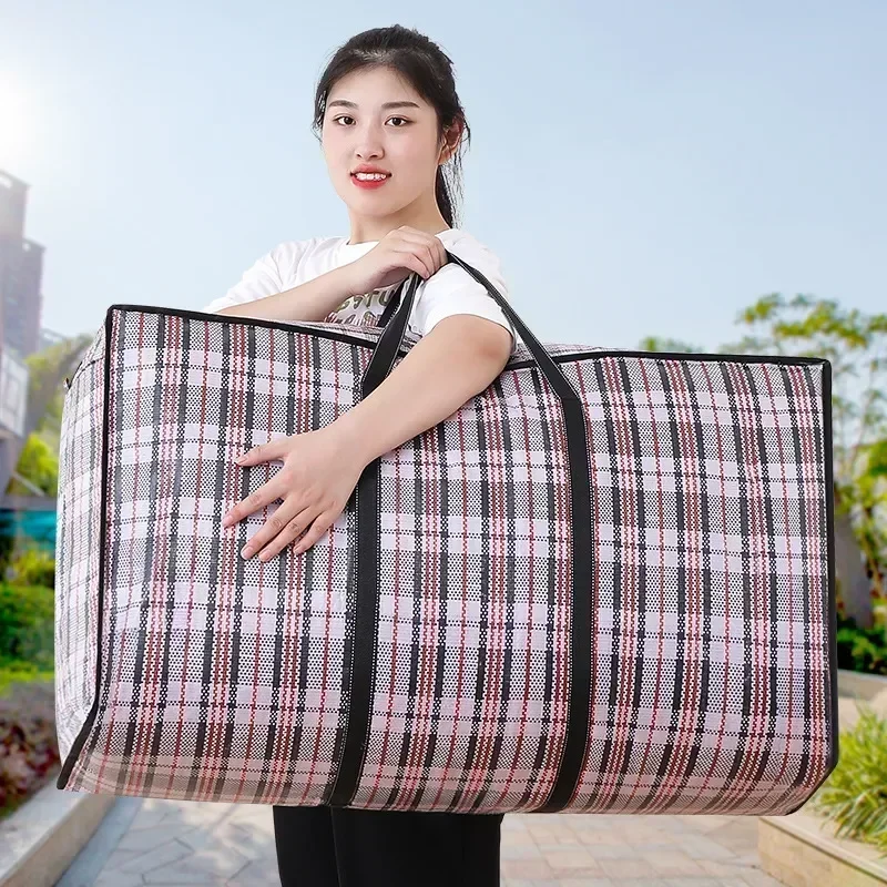

Многофункциональная тканая сумка для багажа, вместительный органайзер для одежды и одеял из хлопка, пылезащитный дорожный мешок для общежития