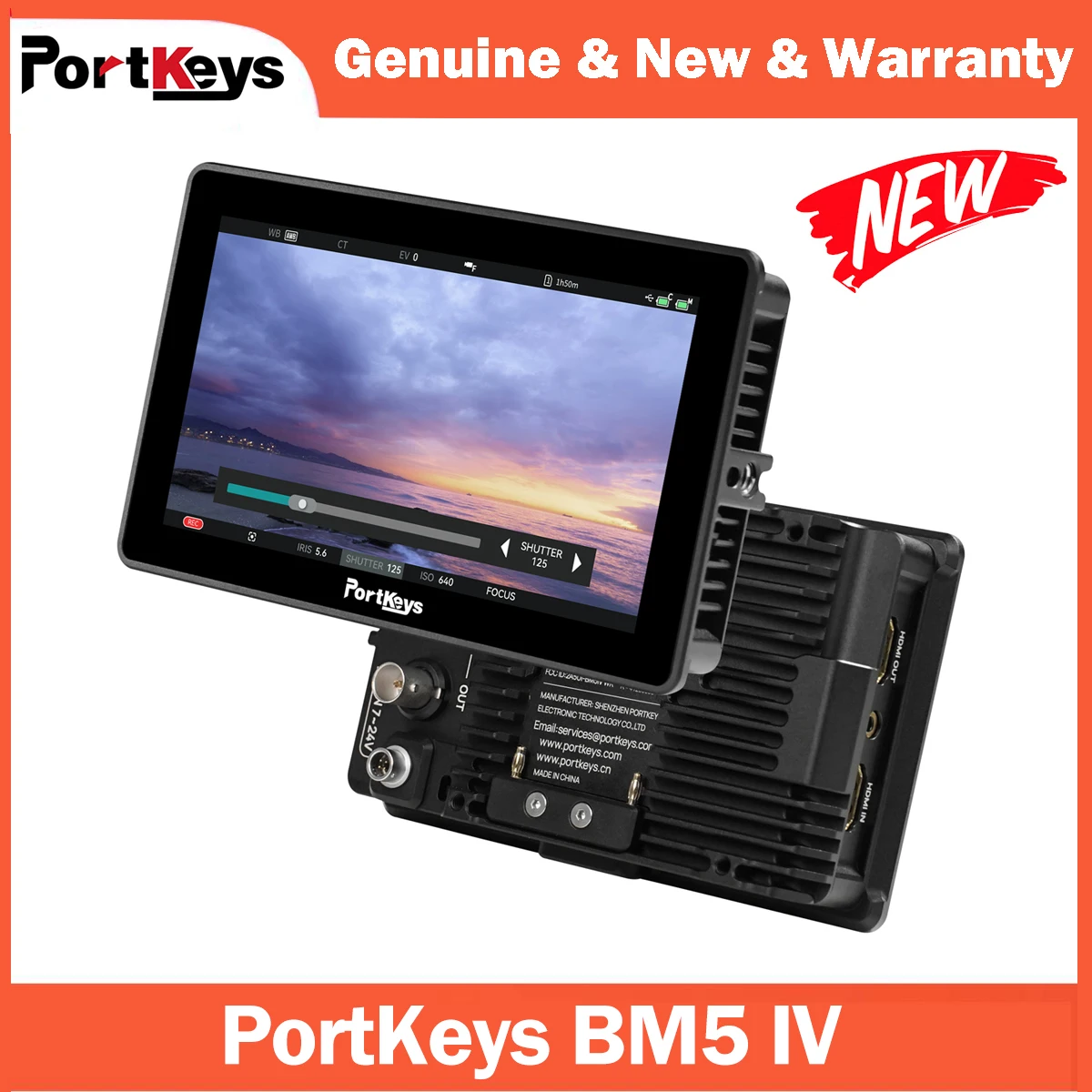 PORTKEYS BM5 IV 5 5-дюймовый сенсорный монитор HDMI с управлением камерой