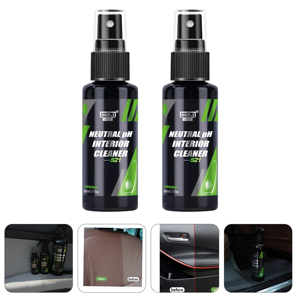 

2pcs Car Cleaning Interior Parts Plastic Refreshing Liquid Leather Repair Agent