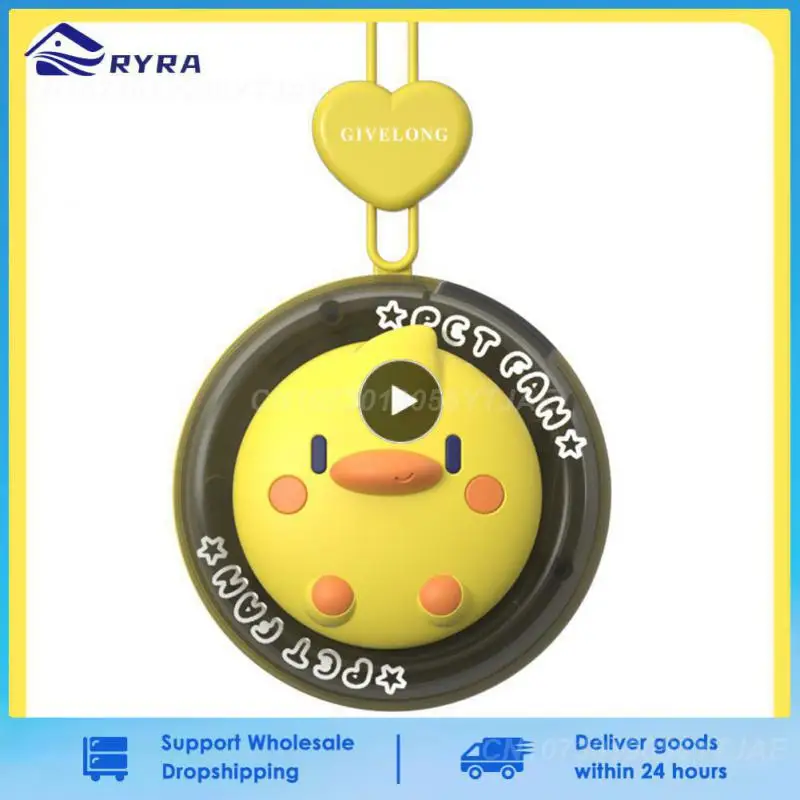 

Usb Charging Hanging Neck Fans Small Fan Handheld Mute Power Bank Animal Cartoon Desktop Fans Air Cooler Mini Cooling Fans