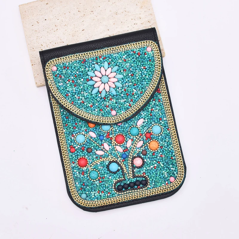 Акриловая красочная женская сумка через плечо с цветочным дизайном в богемном