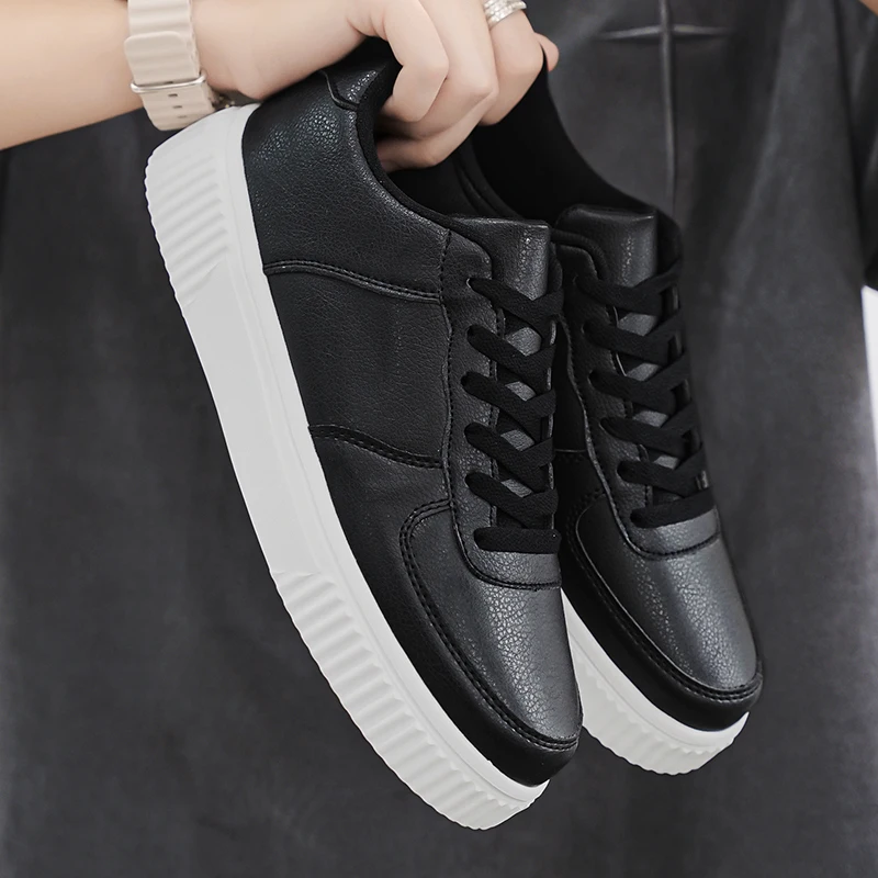 Мужские кроссовки на платформе простой дизайн скейтборд повседневная