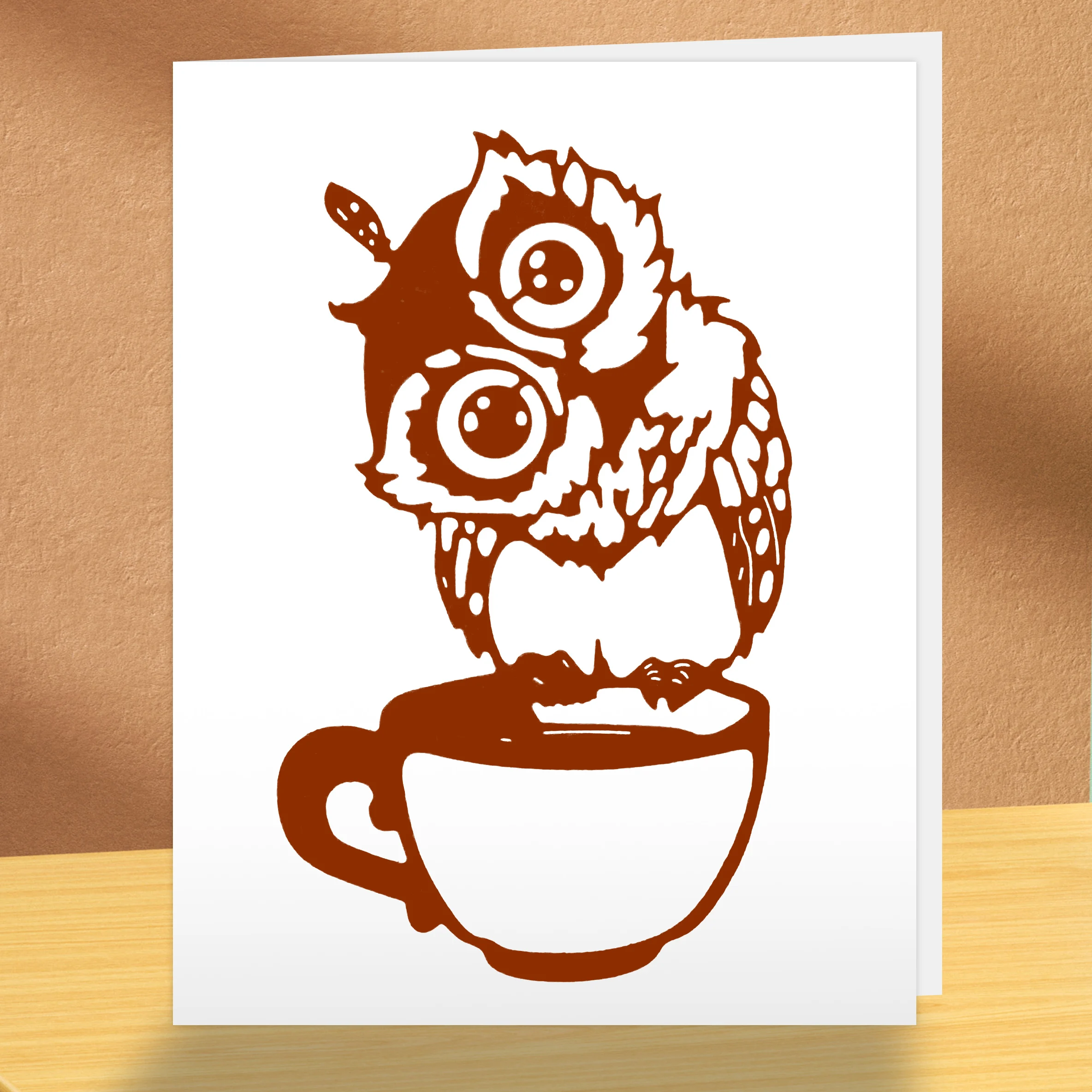

Owl On Teacup DIY Craft Metal Cutting Die Scrapbook Embossed Paper Card Album Craft Template Handmade Crafts Decor Stencil Dies