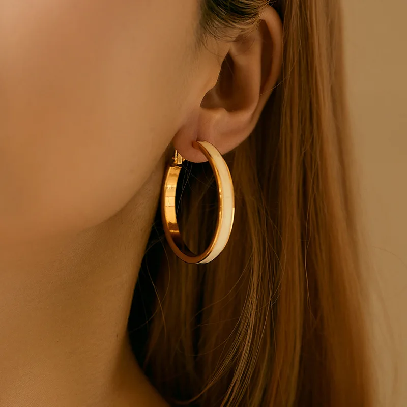 Большие медные серьги-кольца