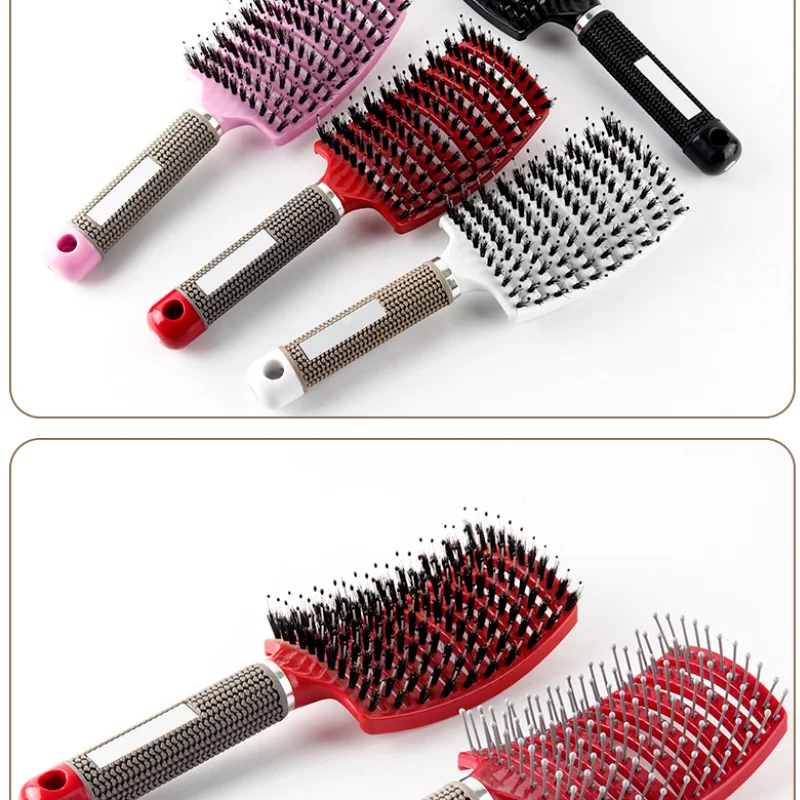 Magic Hair Brush Brosse Cepillo Contra Klit Women Female Hair Scalp Massage Comb Bristle&nylon Popbrush Hairbrush Detangling images - 6