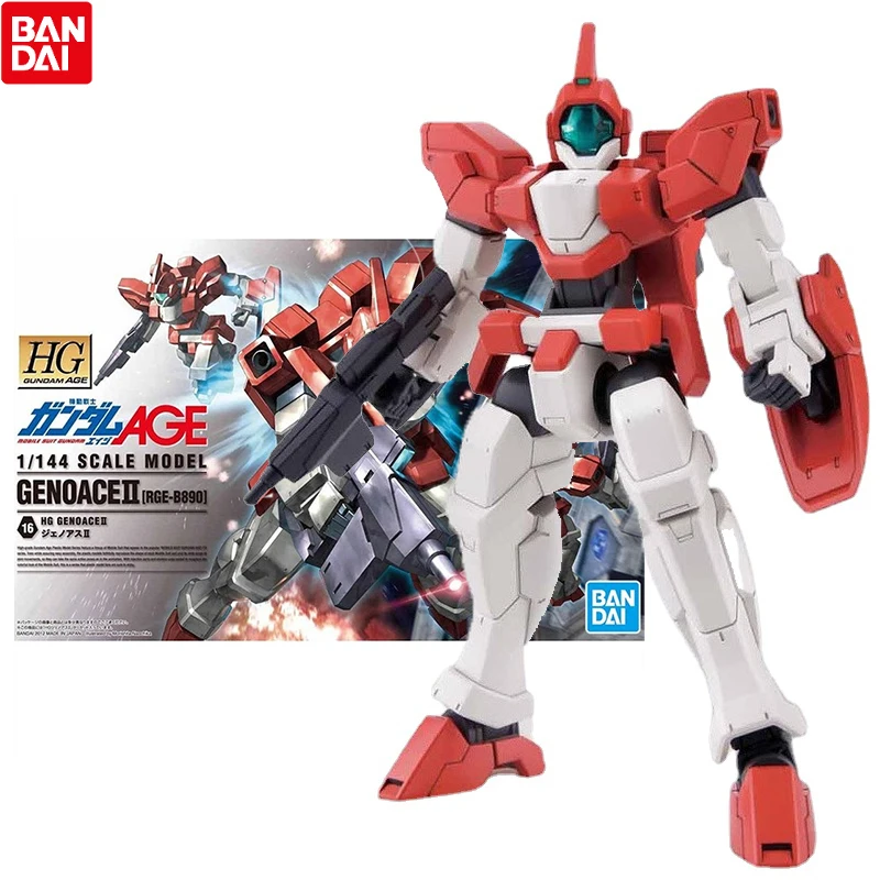 

Bandai Genuine Gundam Model Kit Anime Figure HG AGE 1/144 GENOACE II Collection Gunpla Anime Action Figure Toys for Children