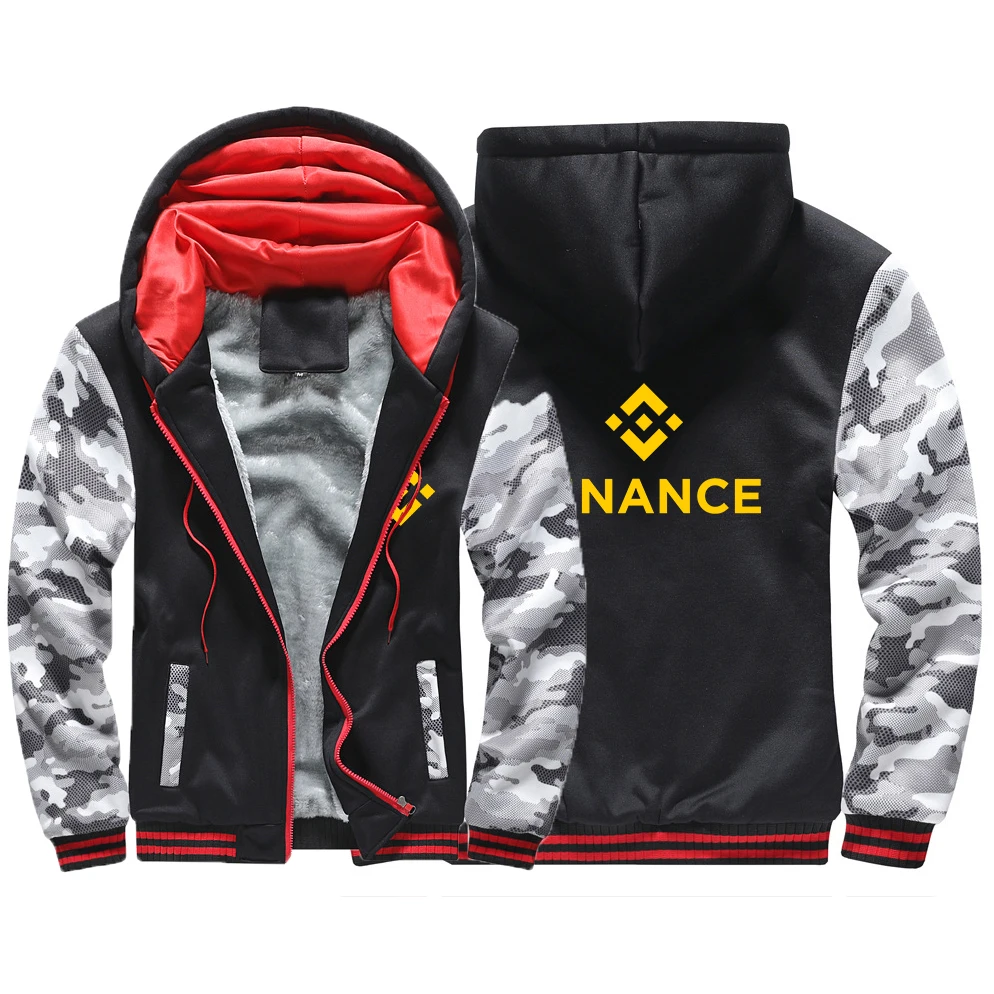 

Binance Crypto 2022 Men's New Winter Zipper Hoodies Outwear Keep Warmer Thicken Hooded Sweatshirts Long Sleeves Causal Hoody Top