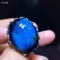 natural blue pietersite oval adjustable ring 22 717mm chatoyant cat eye pietersite namibia 925 silver women men aaaaaa