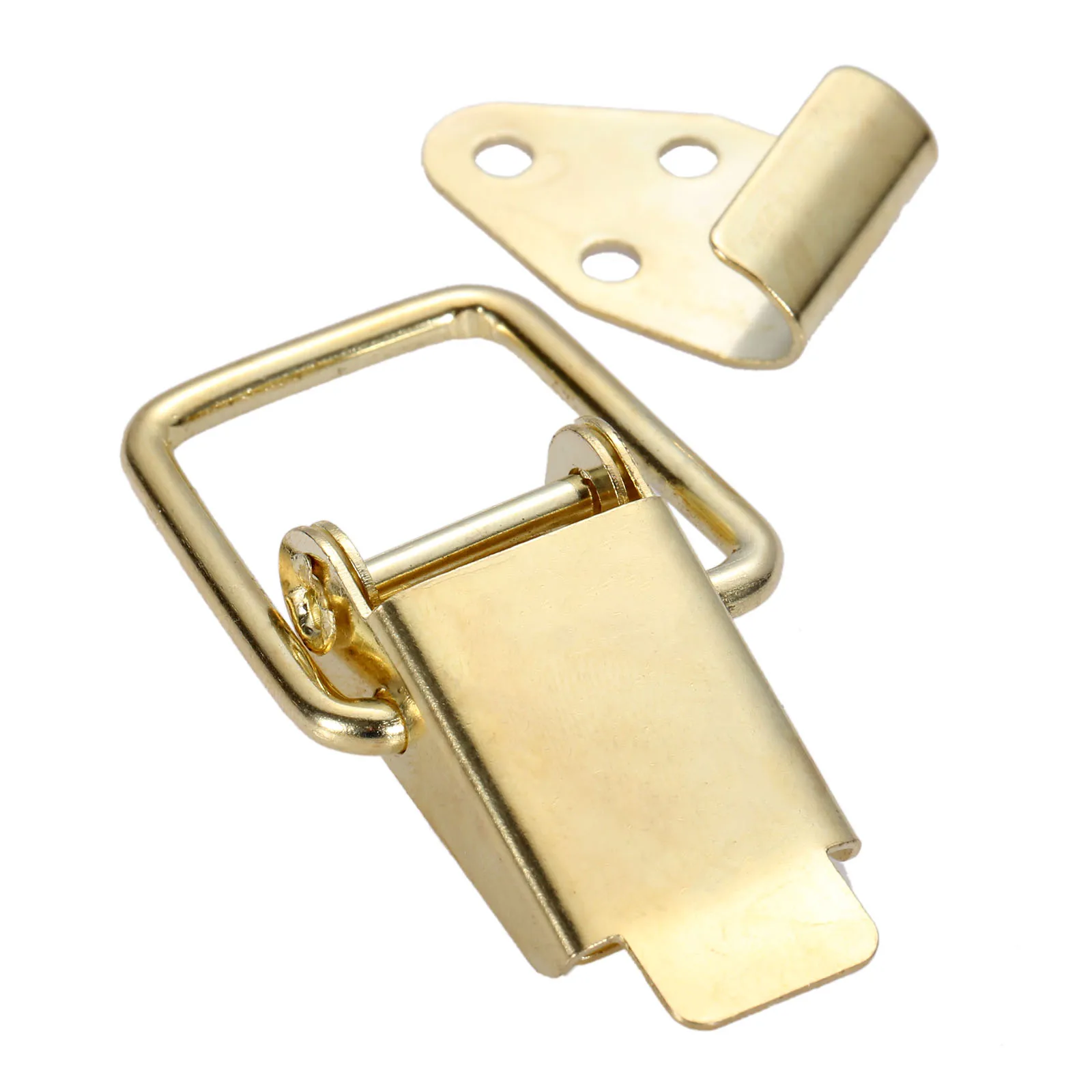 

2pcs Gold Cabinet Box Locks Spring Loaded Latch Catch Toggle Iron Hasps For Sliding Door Window 80*18mm