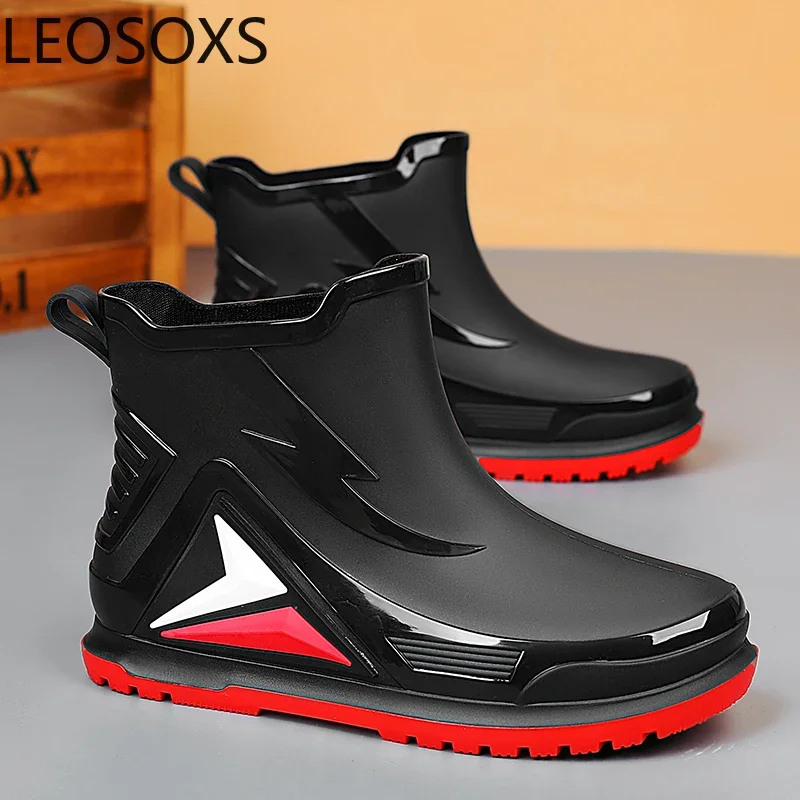 Мужская рабочая обувь для повара до щиколотки повседневные мужские резиновые