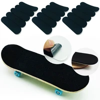 15pcs black wooden finger skate board deck uncut tape stickers foam grip non slip mat
