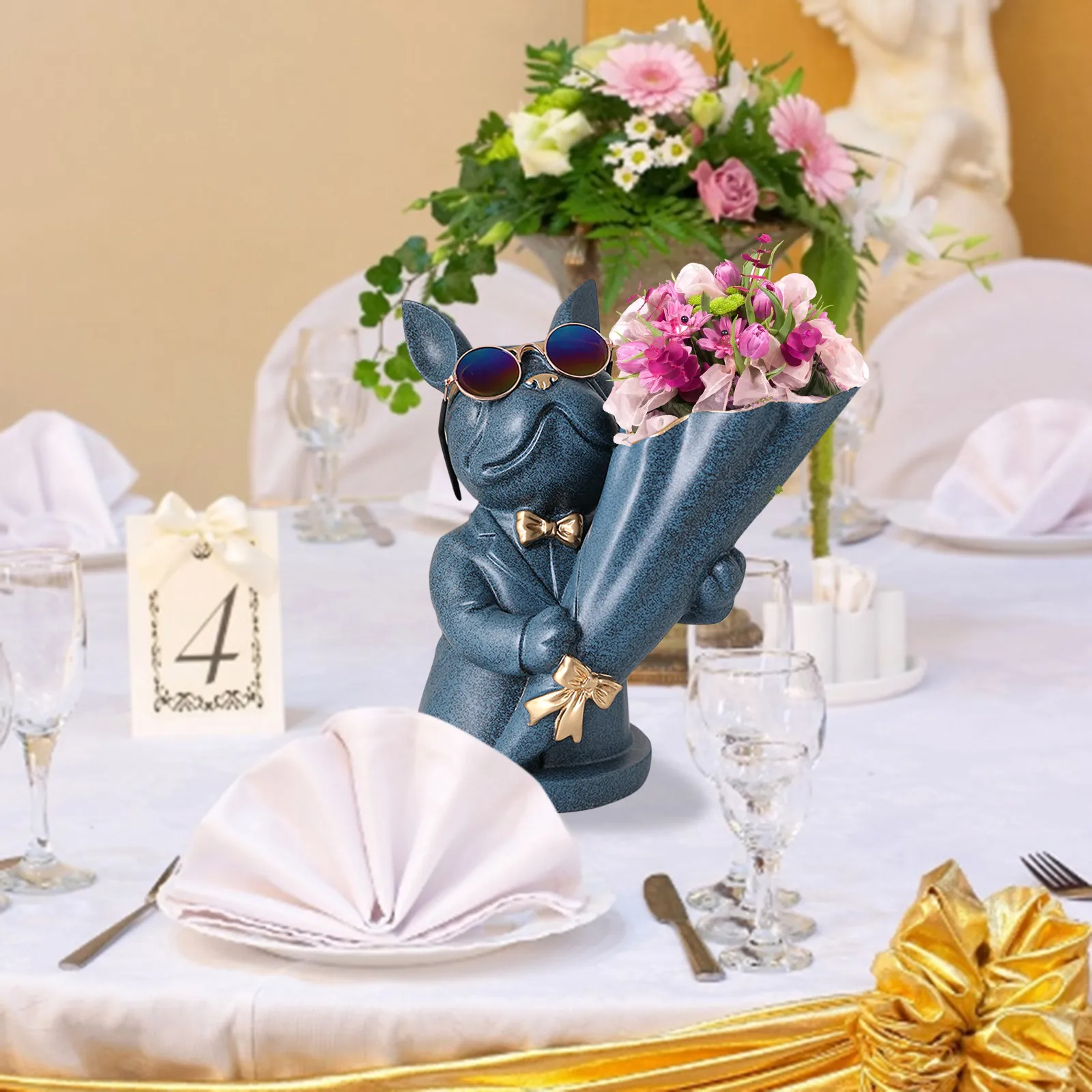 

Композиция букет для ТВ и собак, Подарочный шкаф, цветочное крыльцо, модный домашний декор, книжная полка, декоративные предметы