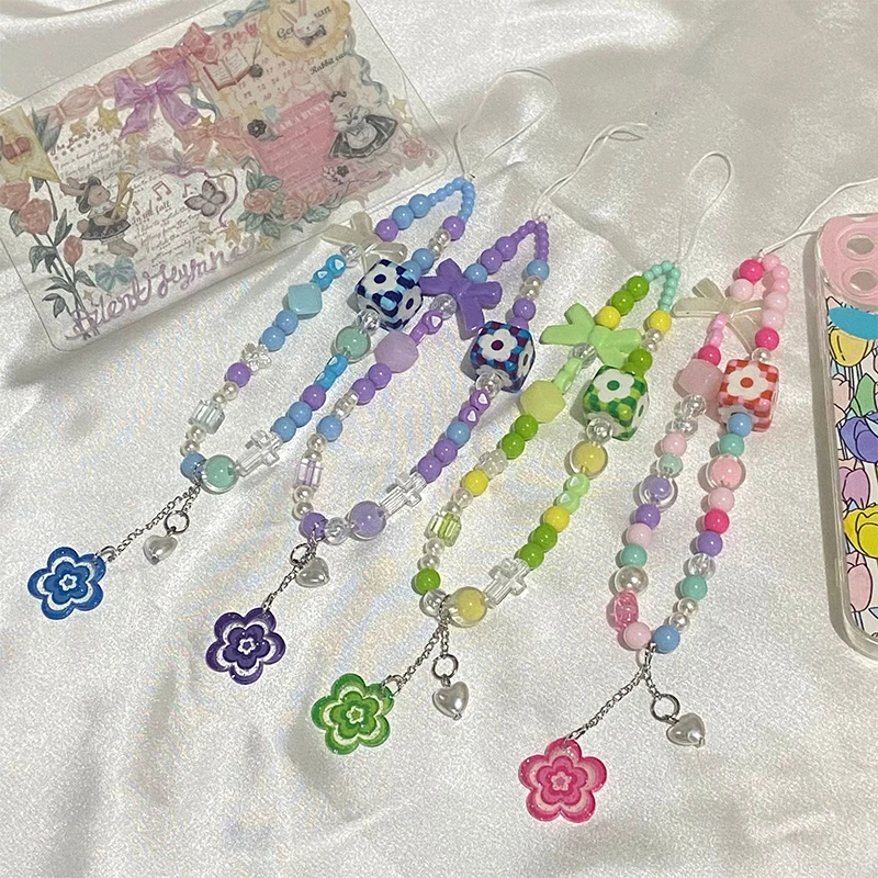 Artificial Rabbit Fur Pom-pom Keychain Leopard-print Pom-pom Keychain Lady Mobile Phone Bag Key Ring Love Pendant Decoration