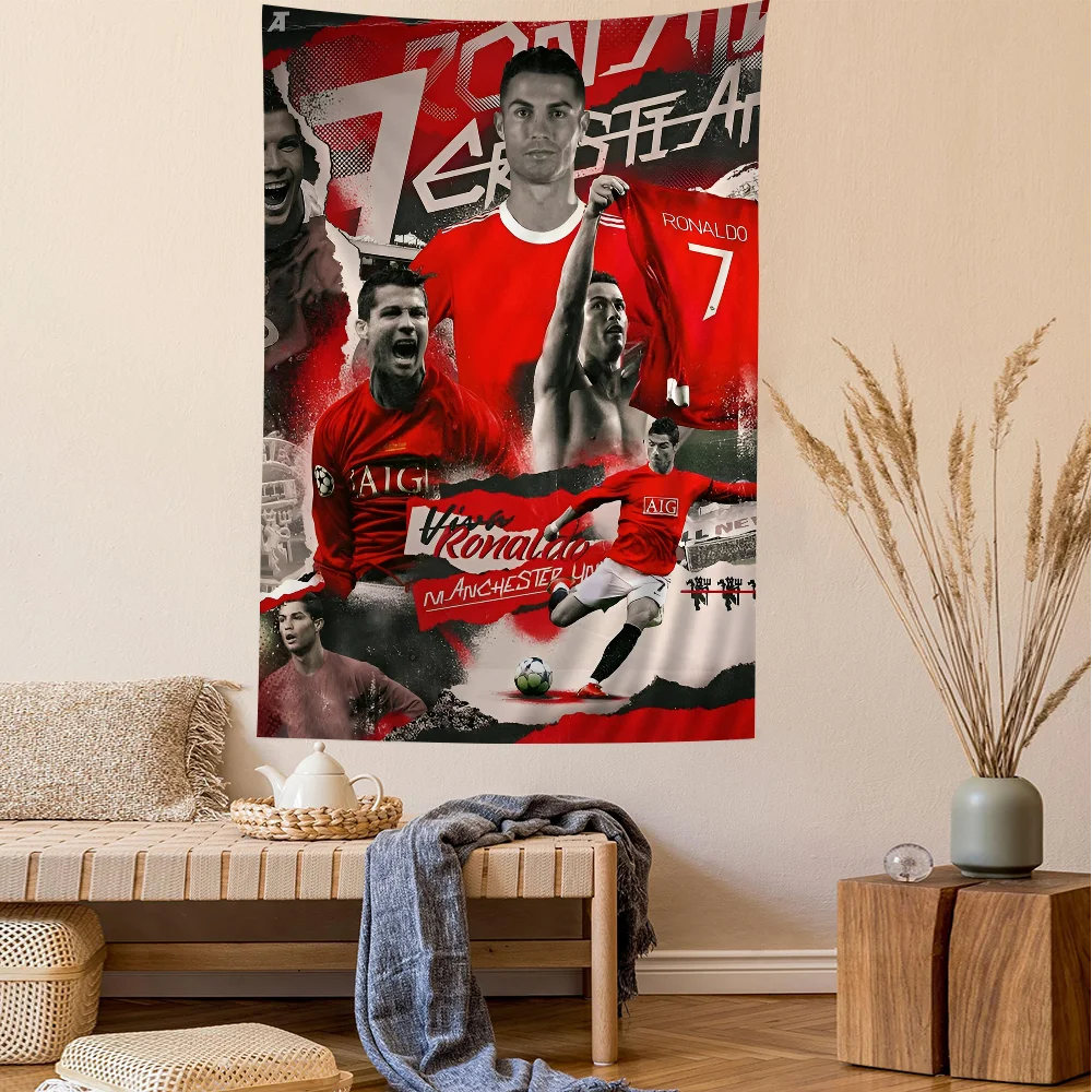 C-Криштиану R-Роналду CR7 аниме гобелен гиппи цветы настенные ковры декор для