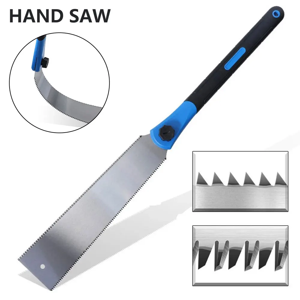 Japanese Style Hand Saw Stainless Plastic Cutting Handheld Trim Saw Steel Pull Saw Double Edge Flush Cut Saw Woodworking Tools