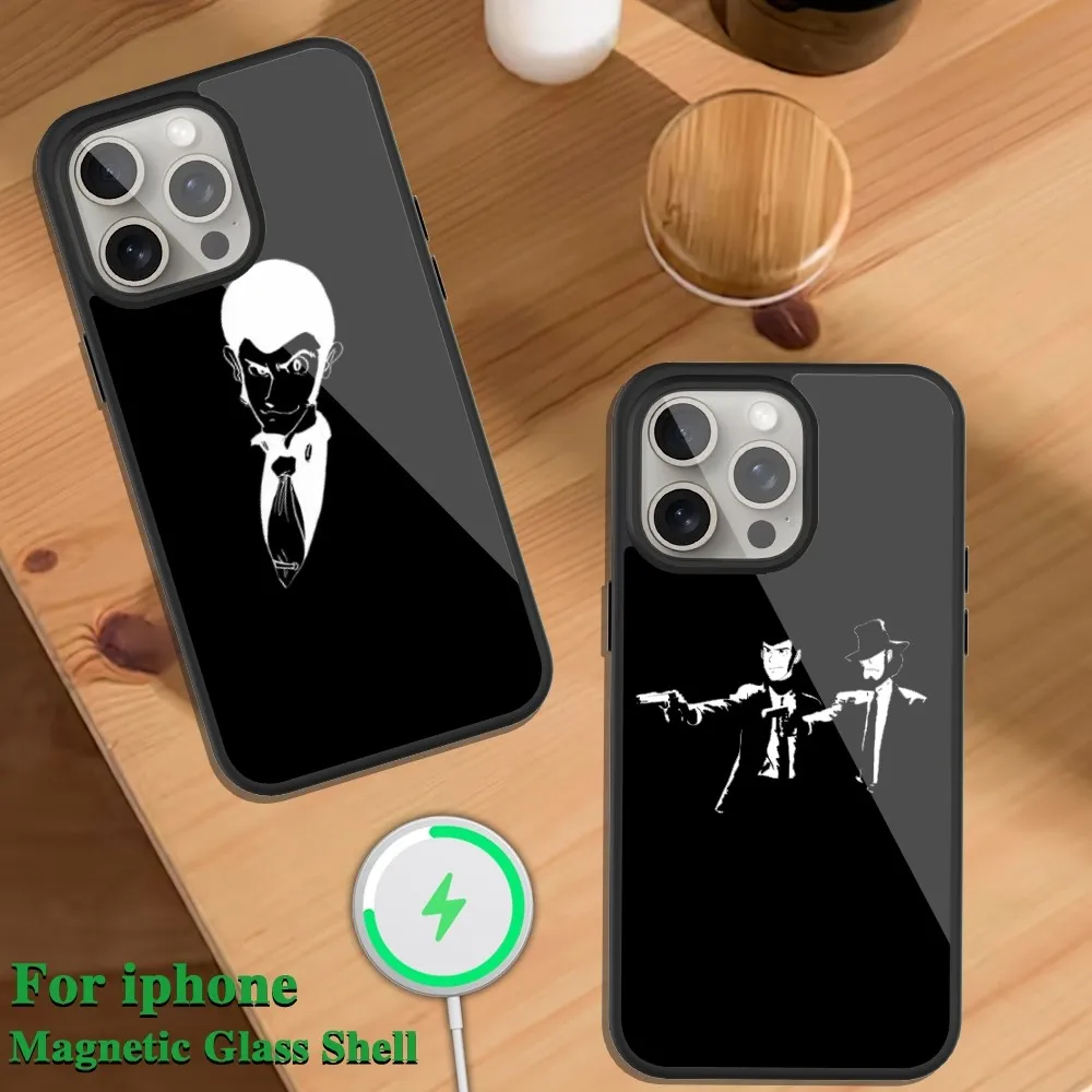Чехол Для Телефона Lupin III С Аниме-комикс iPhone Magsafe 13/14/15/11/12 Pro Max Plus — Магнитный
