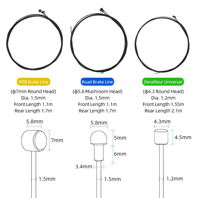 Велосипедный тормозной кабель полный комплект с резаком и крышкой кабеля MTB