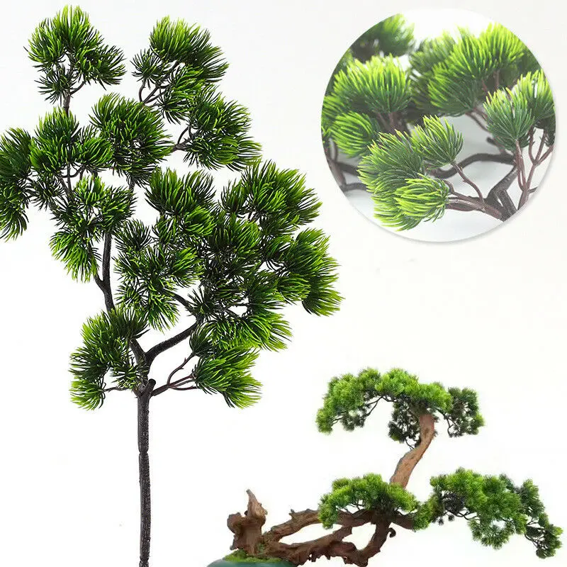 

1pcs Artificial Plant Pine Fake Plants Home Wedding Decoration Plastics Non-toxic Indoor Outdoor School Playground Decor
