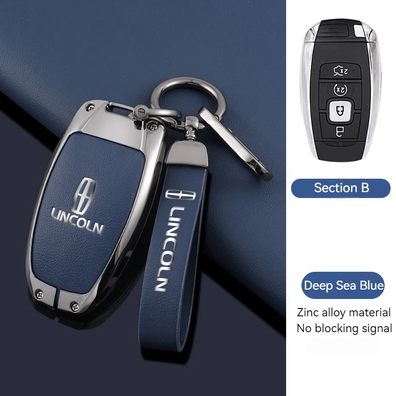 

Автомобильный смарт-брелок из цинкового сплава, чехол с брелком для Lincoln Continental MKC MKZ MKX Corsair Navigator Z Nautilus Aviator