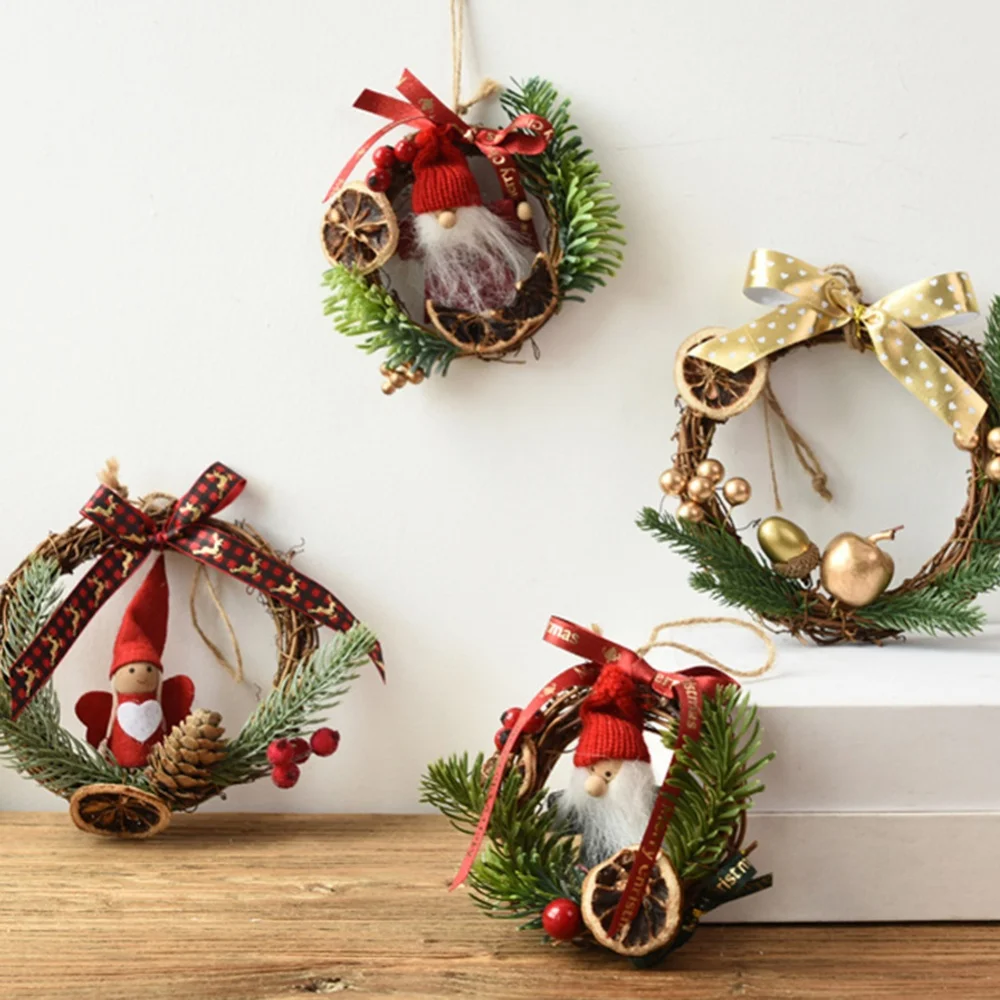 10/20/30см 3шт Ротанговое кольцо Дешевый искусственный венок с сухими растениями для домашнего украшения на свадьбу DIY цветочный гирлянда.