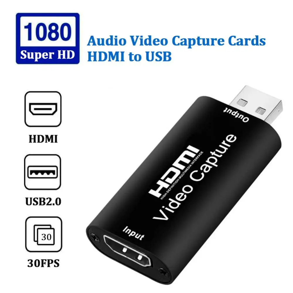 

4K HDMI-compatible Video Capture Card USB 3.0 USB2.0 Grabber Recorder for PS4 Game DVD Camcorder Camera Recording Live Streaming