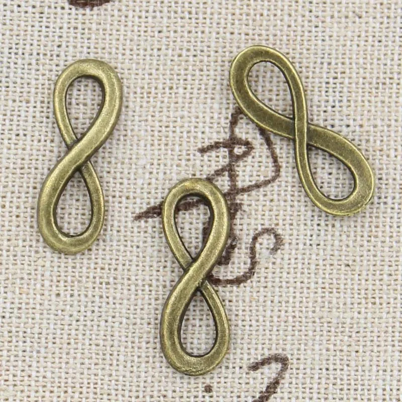 30 шт. Подвески соединитель в виде символа бесконечности 23x8 мм Античная решений