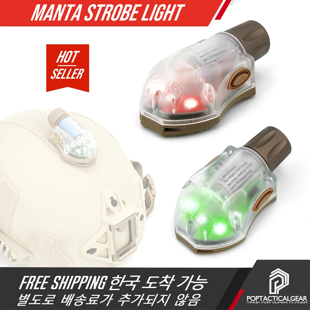 Manta Strobe light tactical helmet survival strobe light outdoor Wild Life Light Red/Green Light tactical hunting luz casc TB338