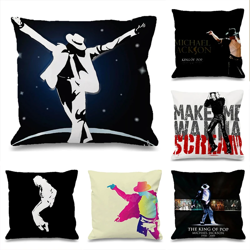 

45x45 Cushions Covers for Bed Pillows Michael Jackson Short Plush Cushion Cover Pillowcase Pillow Decorative 45*45 Pillowcases