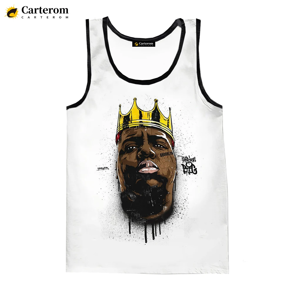 

Rapper B.I.G Biggie 3D Printed Tank Tops Men Women Summer Fashion Casual Sleeveless Shirts Hip Hop Streetwear Oversized T-shirt