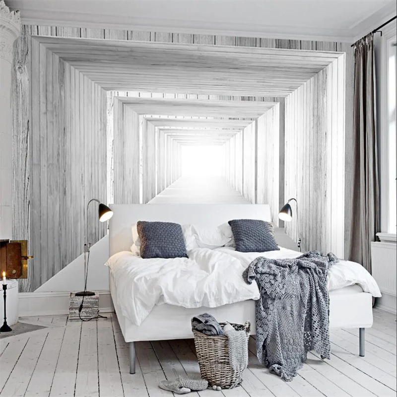 3D стереоскопическое пространство на заказ удлиняющаяся настенная бумага для