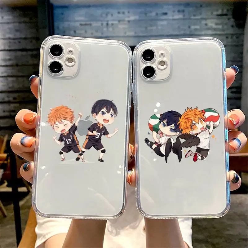 

Haikyuu Hinata attacks Anime Phone Case For iphone 13 12 11 8 7 plus mini x xs xr pro max Transparent soft