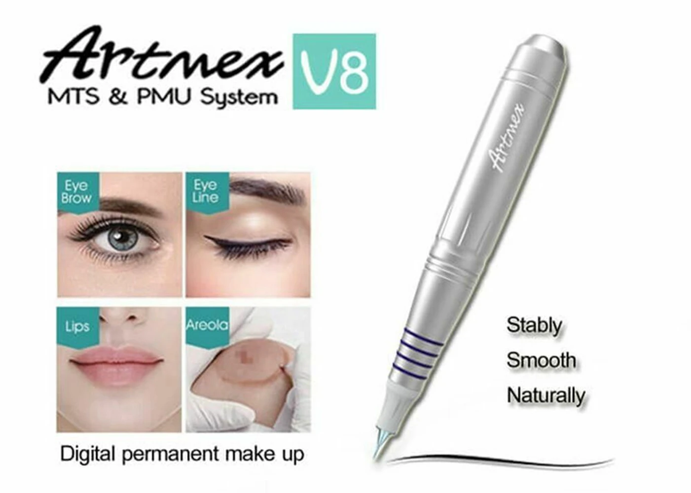 Only Pen for Artmex V8 Machine Permanent Makeup Tattoo Eyebrow kit MTS