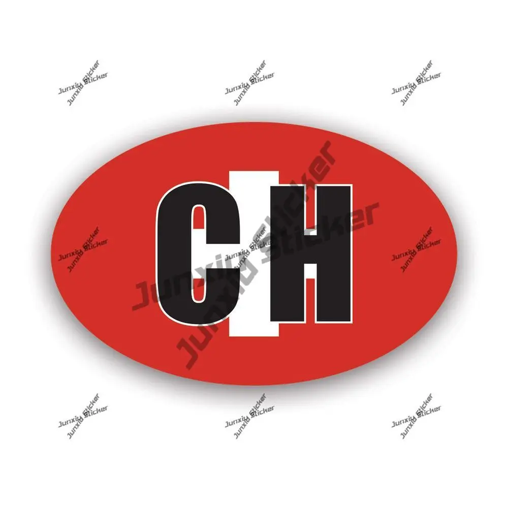 Швейцарский флаг CH овальная наклейка Швейцария УФ-защита наклейки для