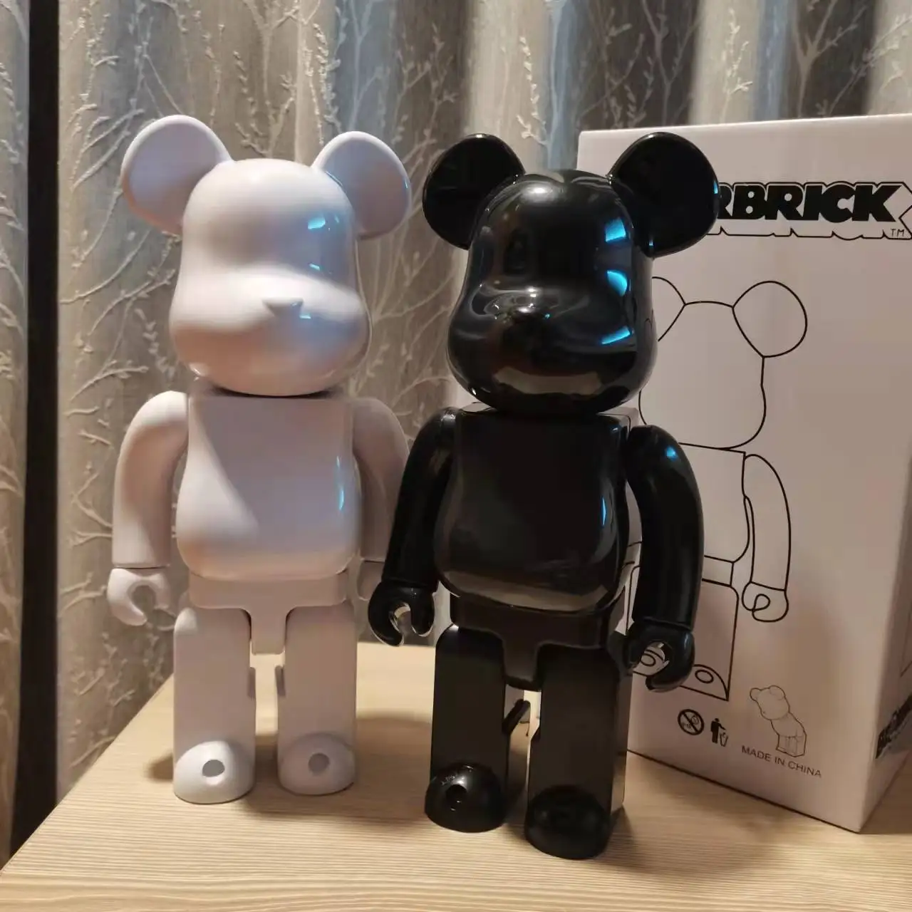 

Bearbrick400 % строительный медведь, черно-белый модель Be @ rbrick400 %, сделай сам, цвет материала, ручная работа, модель, игрушка, декоративная кукла