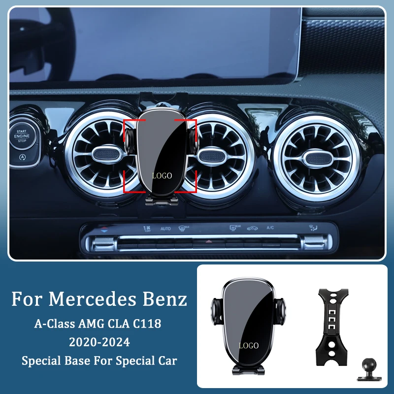 Автомобильный держатель телефона для мобильного Mercedes Benz A-Class AMG CLA C118 2020-2024 360° °