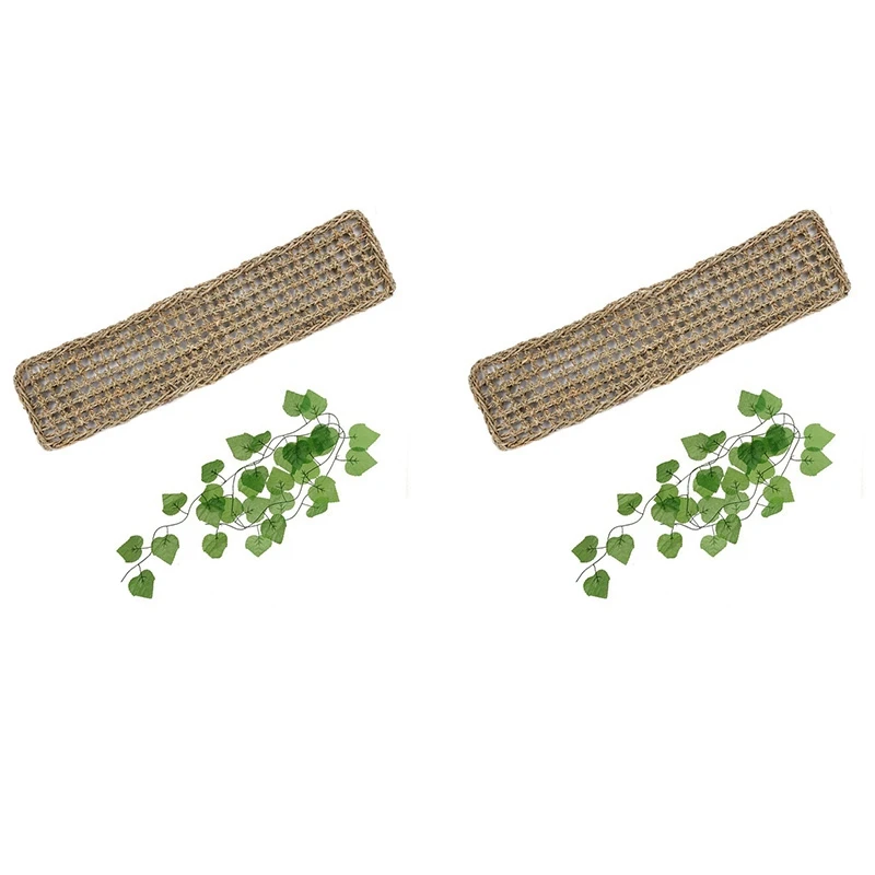 

AFBC 2X Reptile Lizard Lounger Bearded Dragon Hammock,Grass Fibers Hammock Bed For,Bearded Dragons,Iguanas, And Hermit Crabs