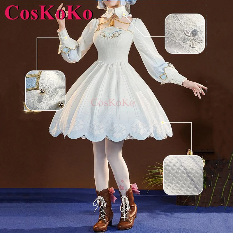 CosKoKo Kamisato Ayaka Косплей Игра Genshin Impact Костюм Новая кожа Великолепное элегантное