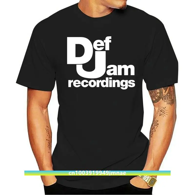 

Def Jam Recordings T Shirt - Hip Hop classic music record label Run DMC New York custom printed tshirt hip hop funny tee