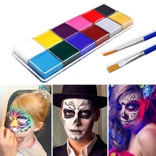 Face Body 12 Colors Oil Painting Paint Pigment Non Toxic Safe Kids Flash Tattoo Painting Art Halloween Cosplay Party