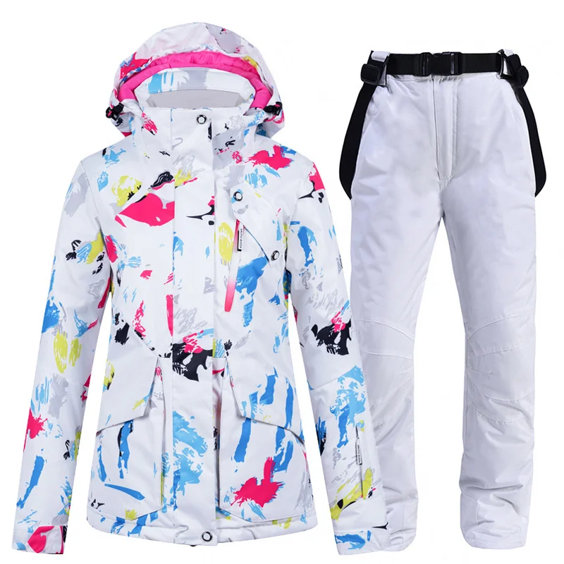 Ski suit men's Snowboarding Jacket + Ski Pants winter outdoor thermal Ski Jacket and Ski Trousers waterproof Windproof Coat