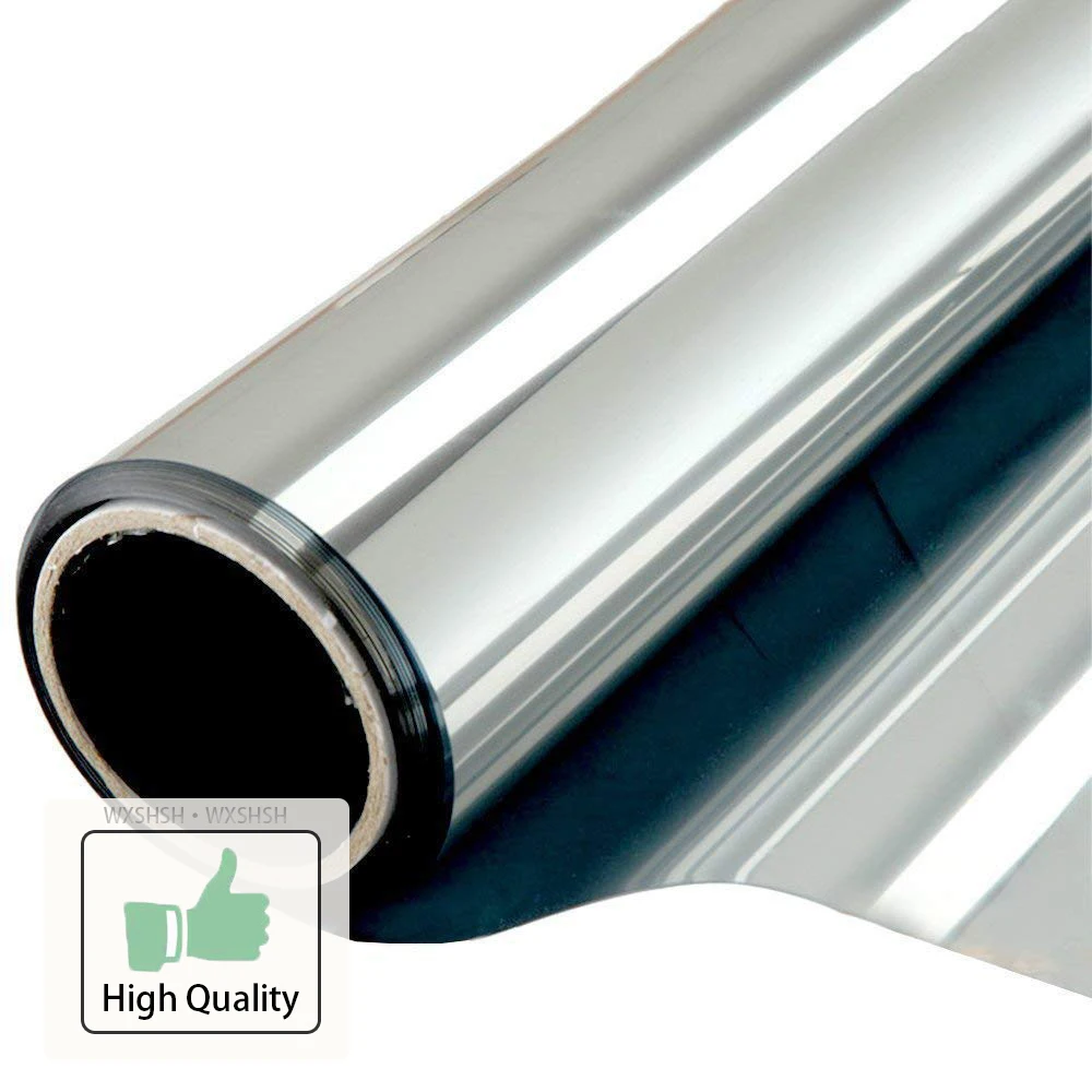 

One Way Mirror Heat Blocking Window Film Daytime Privacy Vinyl Glass Self Adhesive Film UV Rejection Window Sticker for Home