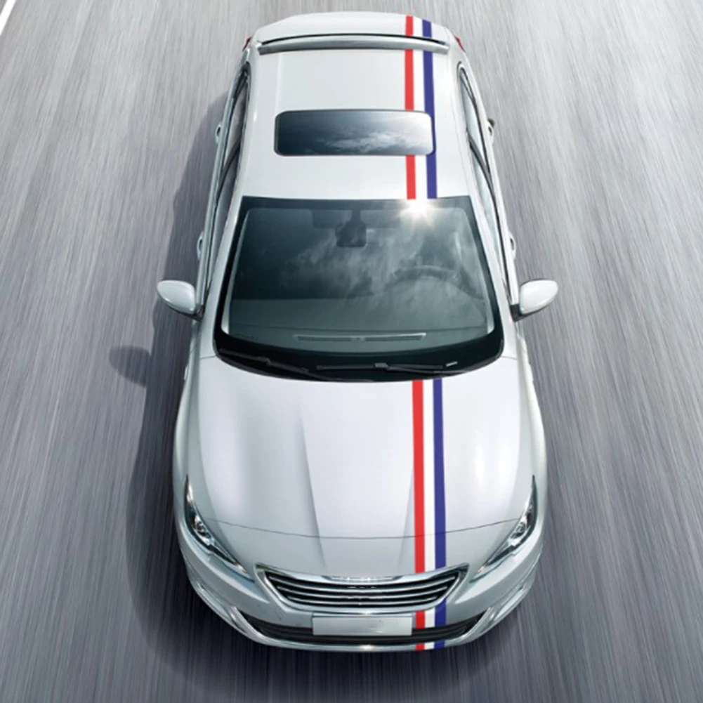 

Car French Flag Stickers Car Hood 15*100 Cm Car Hood Direct Replacement