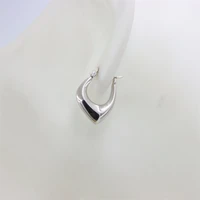 zfsilver trendy 925 silver retro irregular geometry earrings ear hoop for women female charm jewelry korean statement gift party