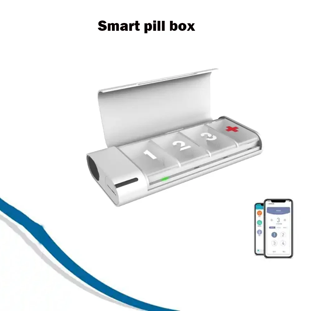 

2023 New Bluetooth Intelligent Reminder For Medication Real-time Monitoring Of Pill Box With App Remind Medication Smart Pillbox