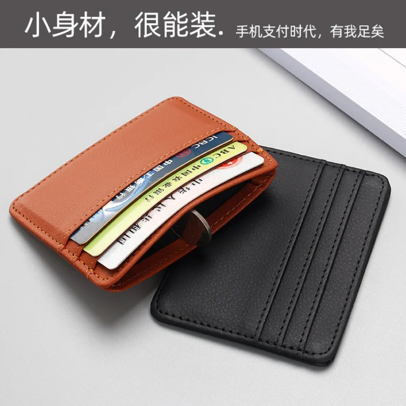 

1Pc Pu Leather ID Card Holder Candy Color Bank Credit Card Box Multi Slot Slim Card Case Wallet Women Men Business Card Cover
