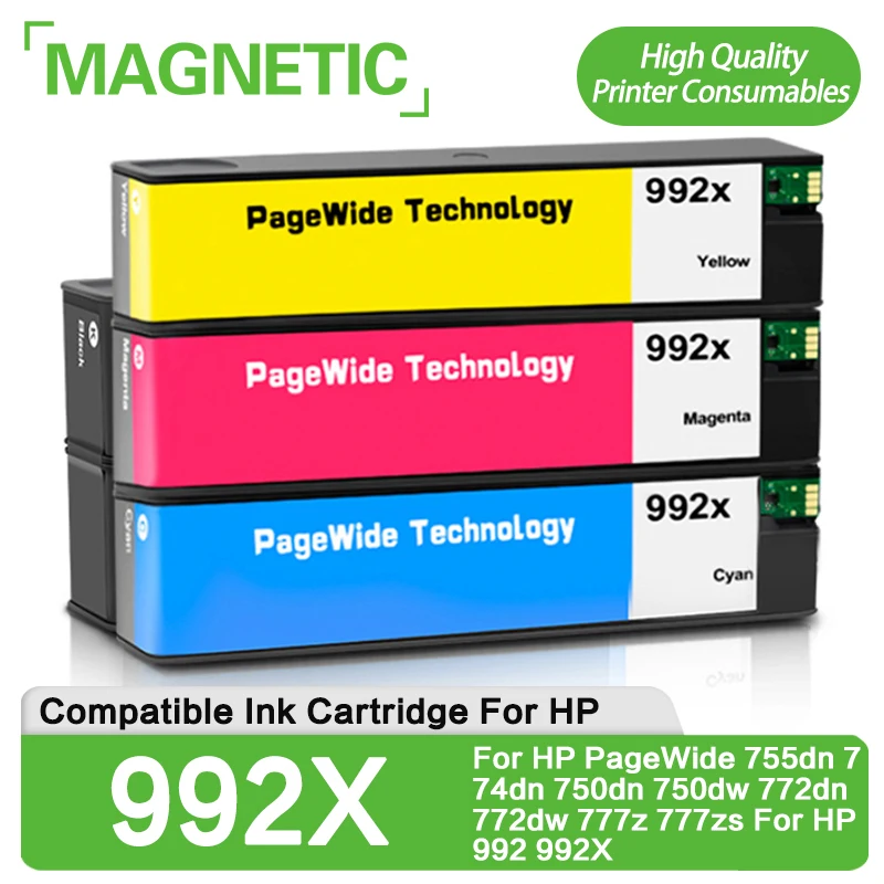 Картридж с пигментными чернилами для HP PageWide 755dn 774dn 750dn 750dw 772dn 772dw 777z 777zs 992