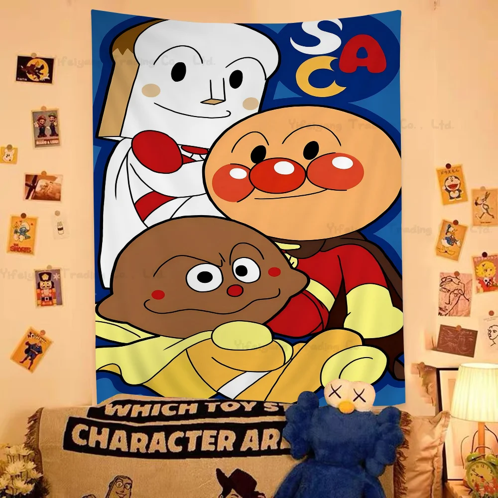 Cute Cartoon A-Anpanman Tapestry Art Printing Science Fiction Room Home Decor